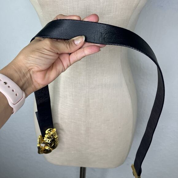 Doreen Ryan Signed Tiger Buckle Midnight blue Belt Size S-M, glam, chic, stylish